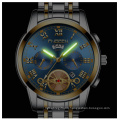 FNGEEN 4001 Men Watches 2020 Top Quality Stainless Steel 30M Waterproof Wristwatch Business Dual Calendar Luxury Man Watch